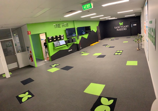 50cm x 50cm retail branded carpet tile